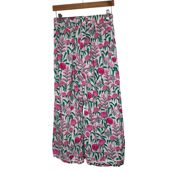 Mersea Size XSmall Over The‎ Moon Pajama Pants Lounge Wide Leg Peony Party - Picture 2 of 11